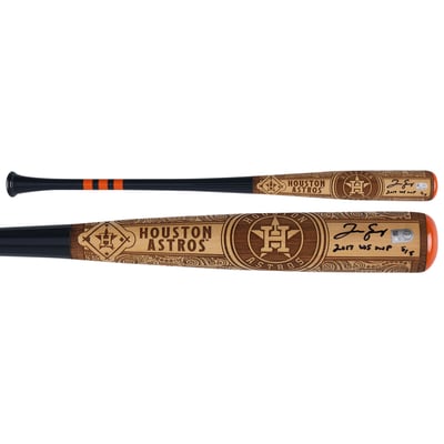 George Springer Houston Astros Autographed Fanatics Authentic Pillbox Bat Company Mural Series Bat with "2017 WS MVP" Inscription - Limited Edition #5/5