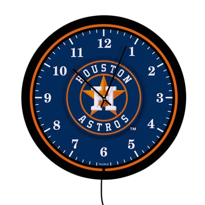 Houston Astros 18" Lighted Round LED Wall Clock