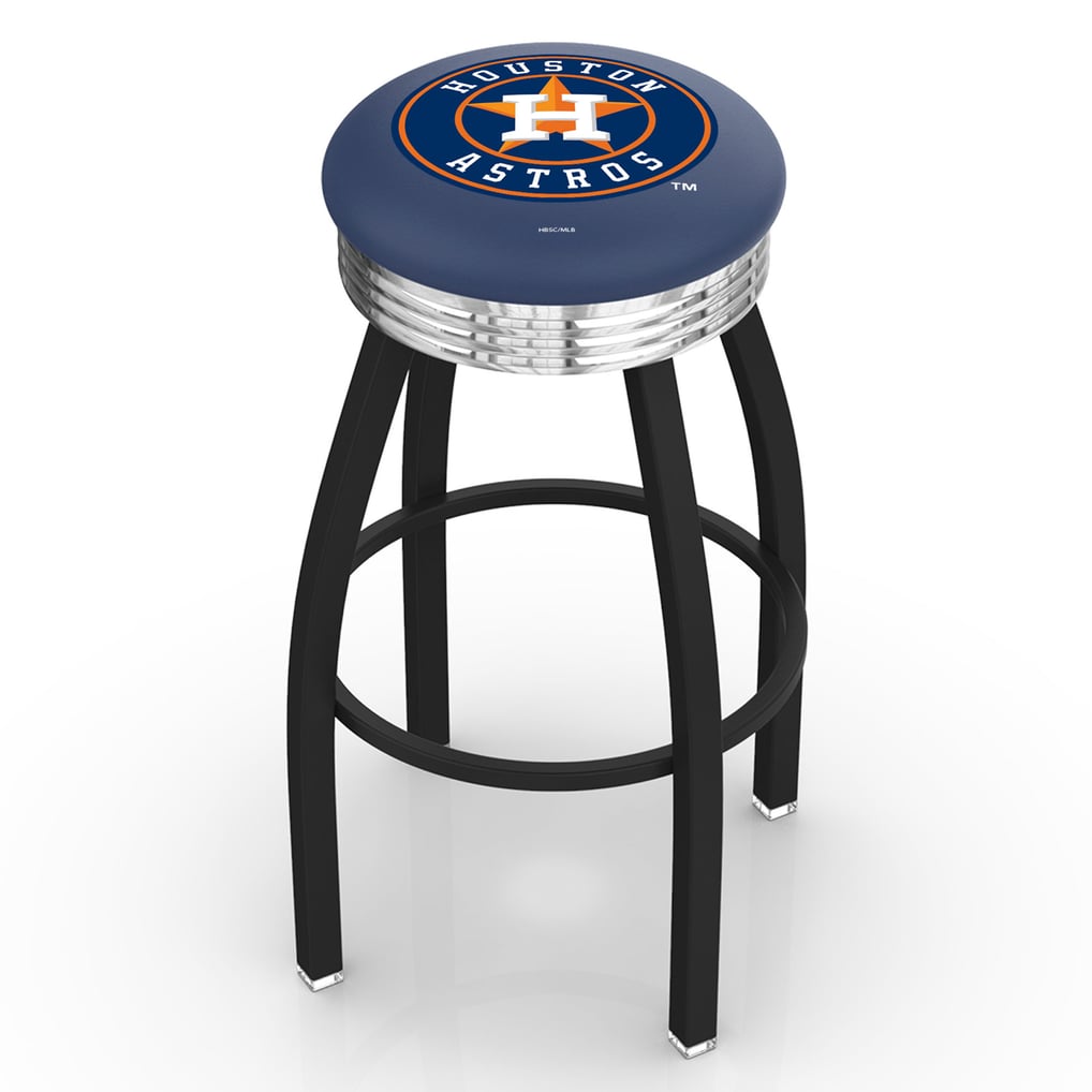 Houston Astros 30" Swivel Counter Stool with Chrome Accent
