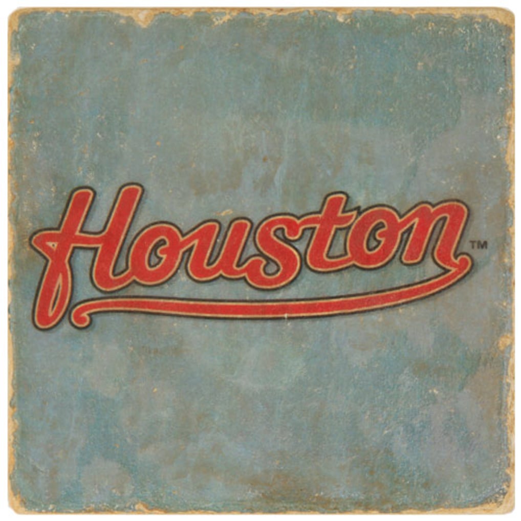 Houston Astros 4-Pack Marble Coasters Set