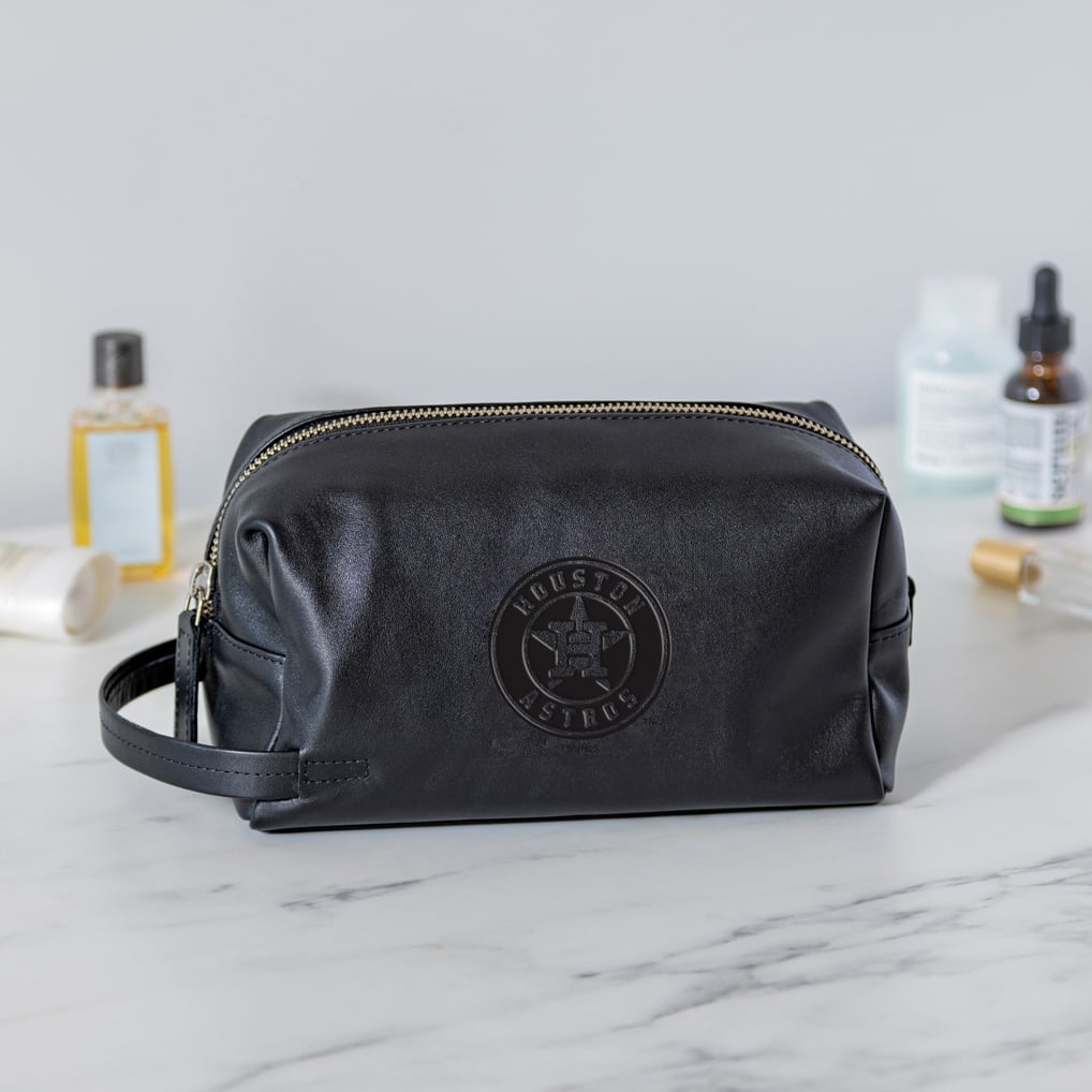 Houston Astros Hybrid Leather Lined Dopp Toiletry Bag