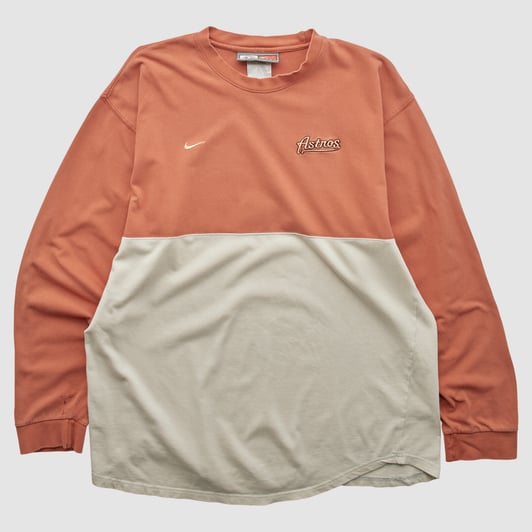 Houston Astros Nike 2000s Long Sleeve T-shirt - Orange - XL by Fanatics Real Vintage