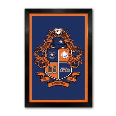 Houston Astros Team Crest 26" x 38" Framed Print