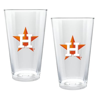 Houston Astros Two-Piece 16oz. Double Play Pint Glass Set