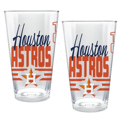 Houston Astros Two-Piece 16oz. Heritage Pint Glass Set