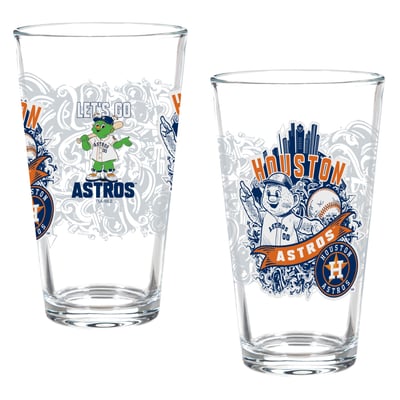 Houston Astros Two-Piece 16oz. Hometown Series Pint Glass Set