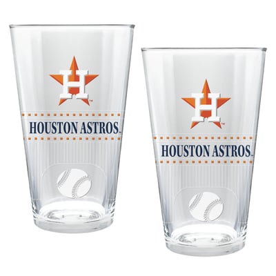 Houston Astros Two-Piece 16oz. Stadium Pint Glass Set