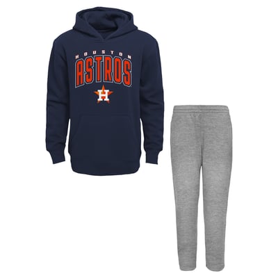 Houston Astros Outerstuff Infant Step By Step Hoodie & Pants Set - Navy/Gray