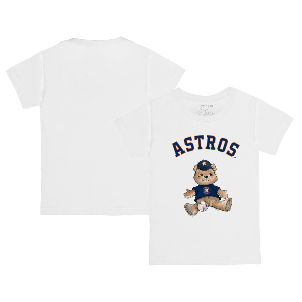 Houston Astros Tiny Turnip Infant Teddy Boy T-Shirt - White