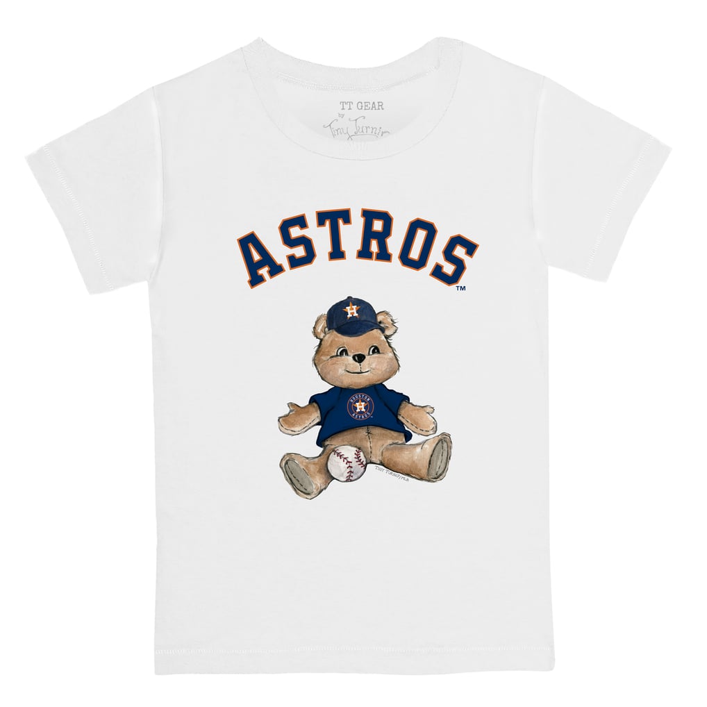 Houston Astros Tiny Turnip Infant Teddy Boy T-Shirt - White