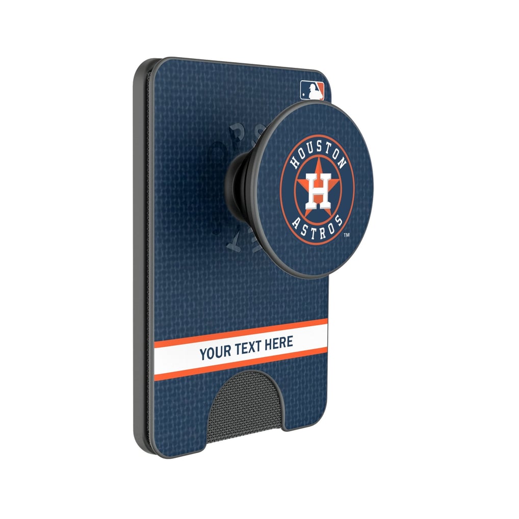 Houston Astros Keyscaper Personalized Solid PopSockets Magnetic Wallet