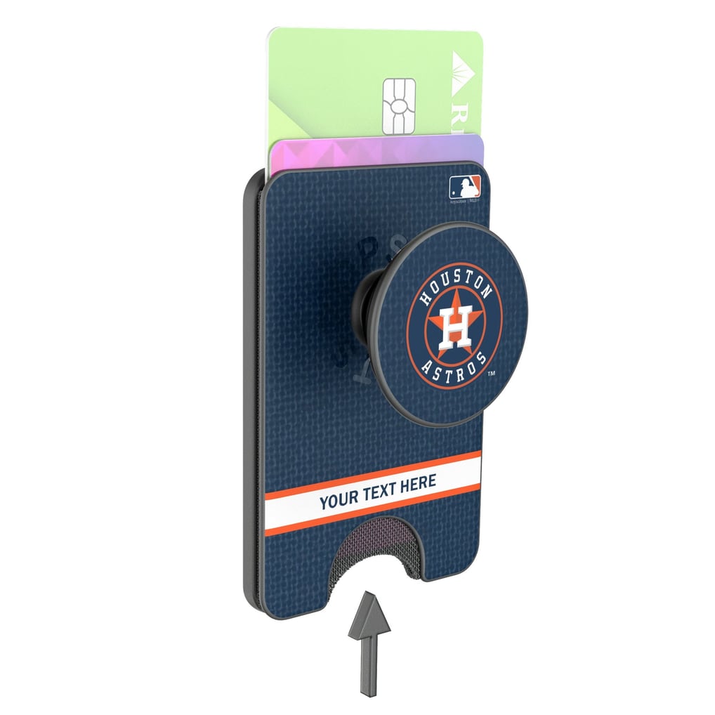 Houston Astros Keyscaper Personalized Solid PopSockets Magnetic Wallet