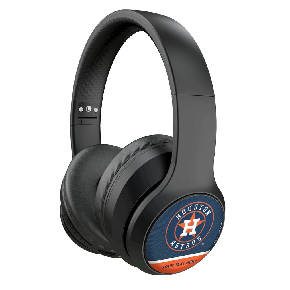 Houston Astros Keyscaper Personalized Solid Wireless Bluetooth Headphones With Case