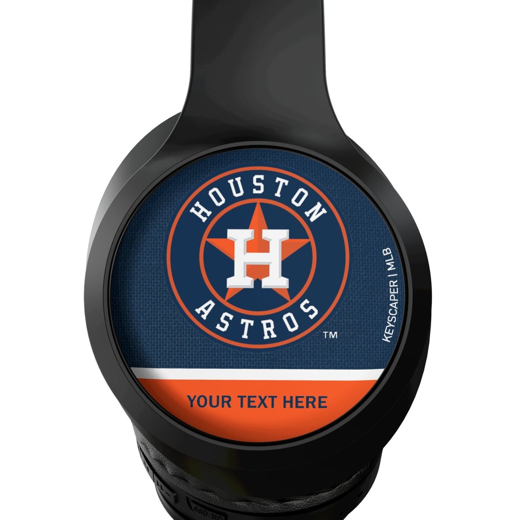Houston Astros Keyscaper Personalized Solid Wireless Bluetooth Headphones With Case
