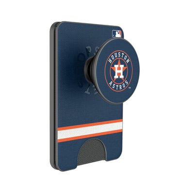 Houston Astros Keyscaper Stripe PopSockets Magnetic Wallet
