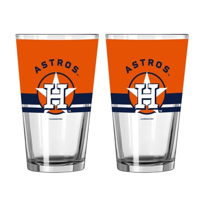 Houston Astros Logo Brands Two-Piece 16oz. Horizon Pint Glass Set