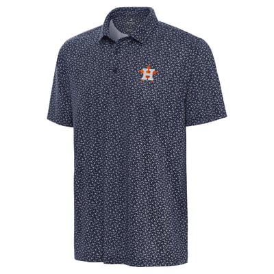 Houston Astros Antigua Logo Vigorous Polo - Navy