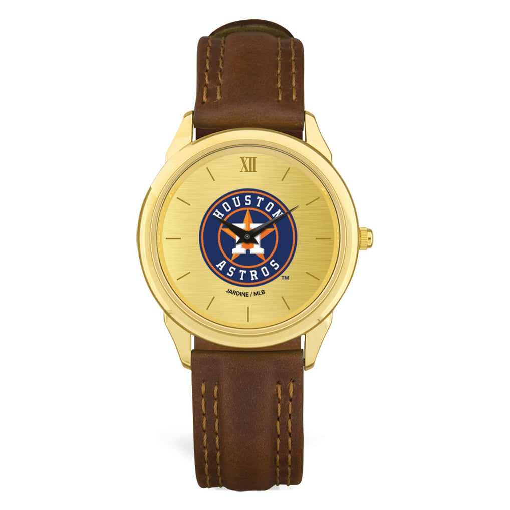  Houston Astros Leather Wristwatch - Brown