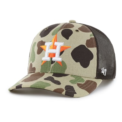 Houston Astros Carhartt x '47 Duck Adjustable Trucker Hat - Camo