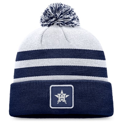 Houston Astros Fanatics Cuffed Knit Hat with Pom - Gray