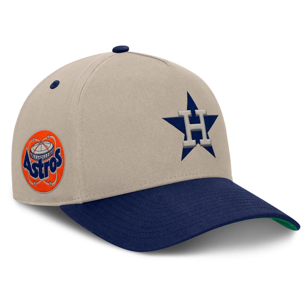 Houston Astros Fanatics Veteran A-Frame Adjustable Hat - Khaki/Navy