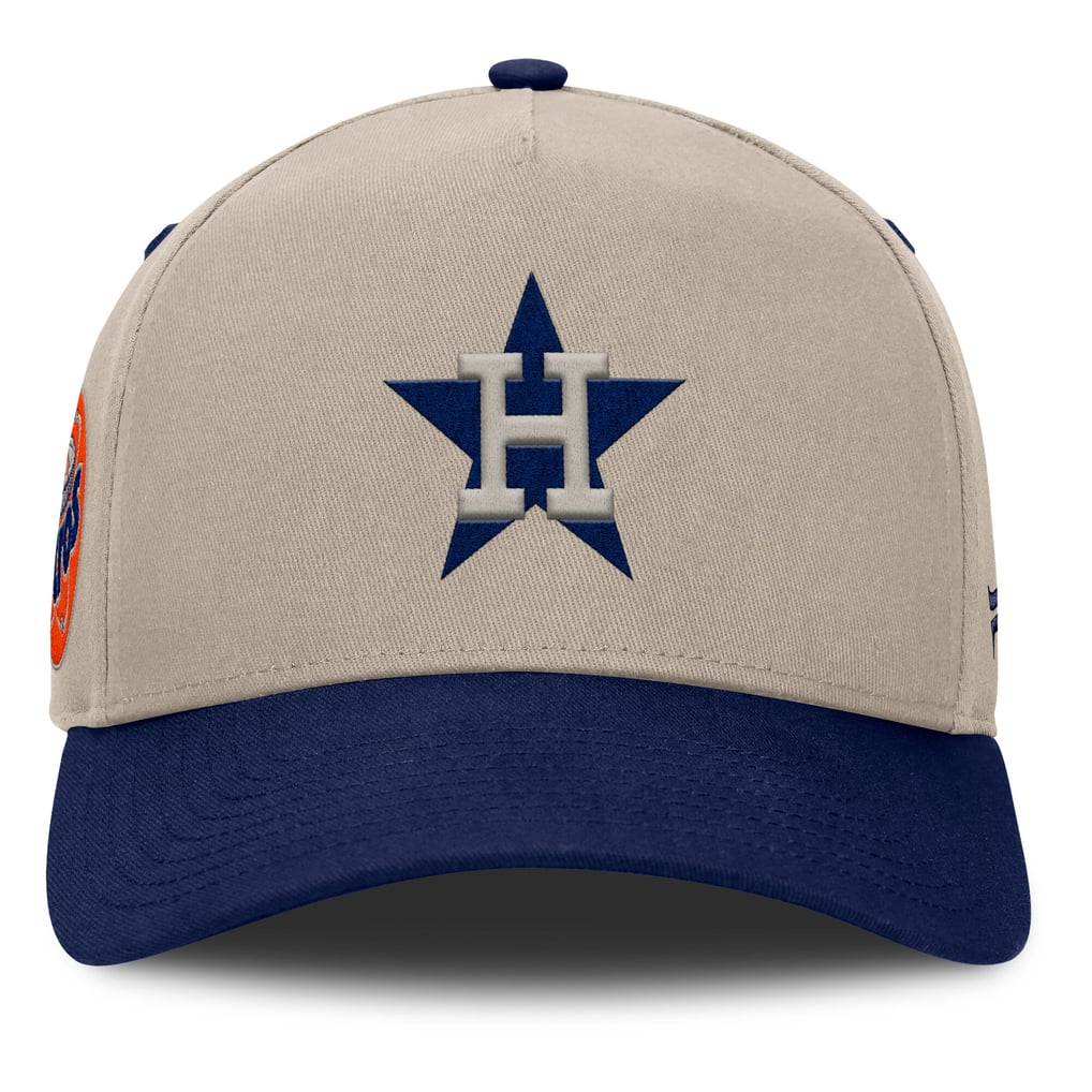 Houston Astros Fanatics Veteran A-Frame Adjustable Hat - Khaki/Navy