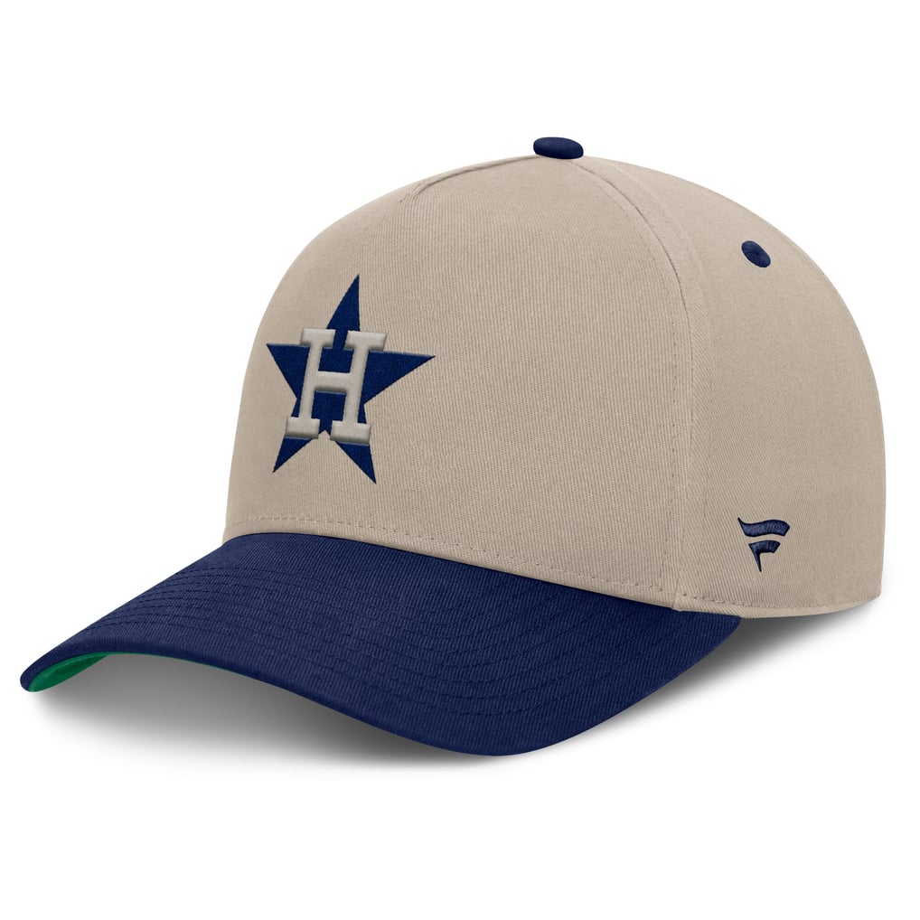 Houston Astros Fanatics Veteran A-Frame Adjustable Hat - Khaki/Navy