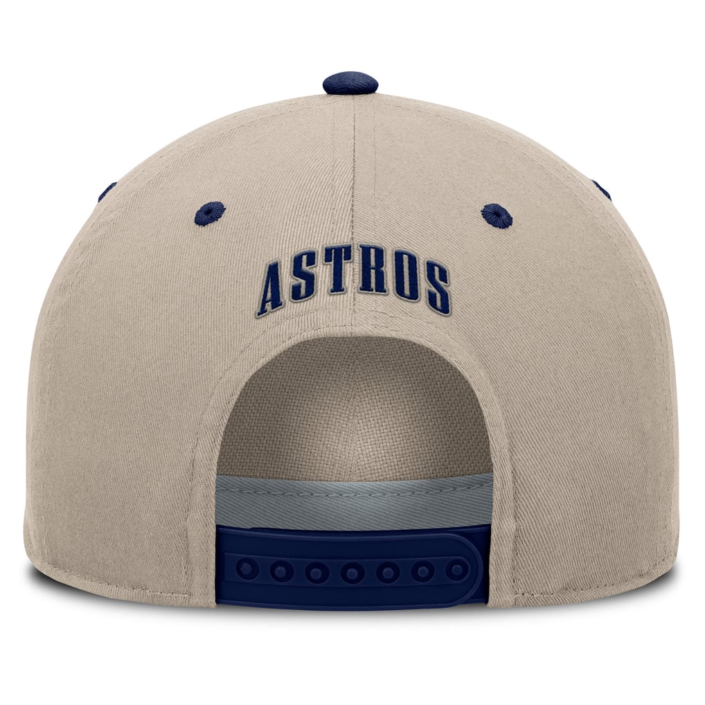 Houston Astros Fanatics Veteran A-Frame Adjustable Hat - Khaki/Navy