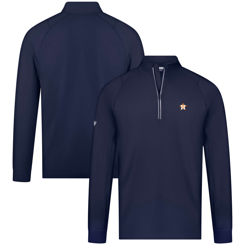 Houston Astros Levelwear Theory Insignia Quarter-Zip Pullover - Navy