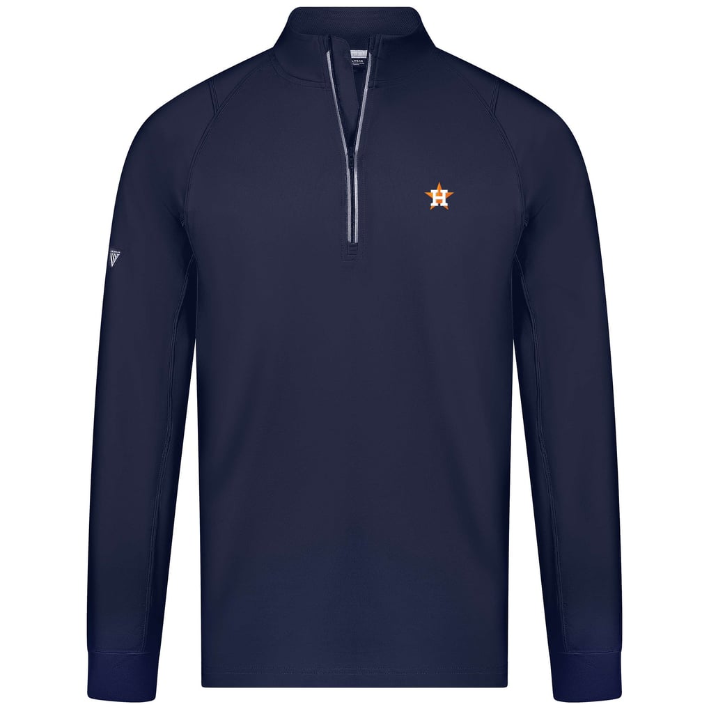 Houston Astros Levelwear Theory Insignia Quarter-Zip Pullover - Navy