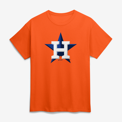 Houston Astros Logo Athletic Official Logo T-Shirt - Orange