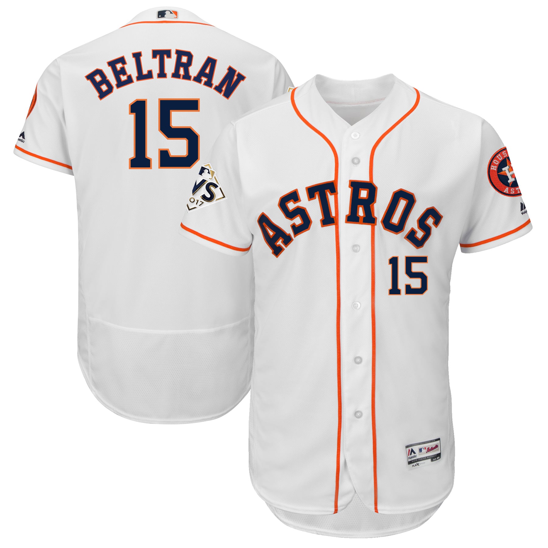 Men's Houston Astros Carlos Beltran Majestic White 2017 World