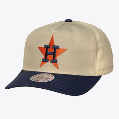  Houston Astros Mitchell & Ness Retro Roots Deadstock Cooperstown Snapback Hat - Cream