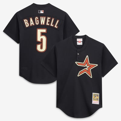 Jeff Bagwell Houston Astros Mitchell & Ness Authentic Batting Practice Jersey - Black