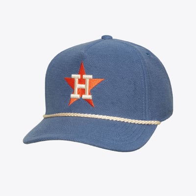  Houston Astros Mitchell & Ness Heritage Hues French Terry Snapback Hat - Navy