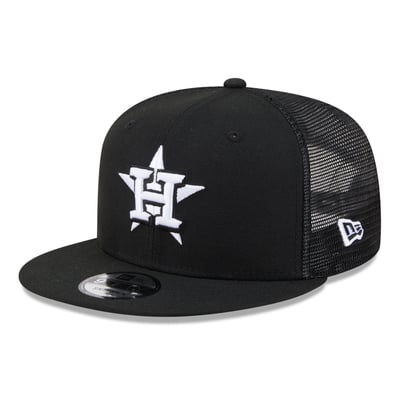 Houston Astros New Era 9FIFTY Adjustable Trucker Hat - Black