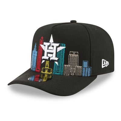 Houston Astros New Era 9FIFTY Night City Skyline A-Frame Snapback Hat - Black