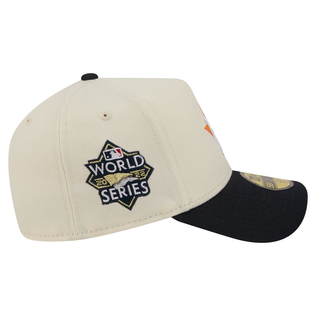  Houston Astros New Era Chrome A-Frame 59FORTY Fitted Hat - Cream