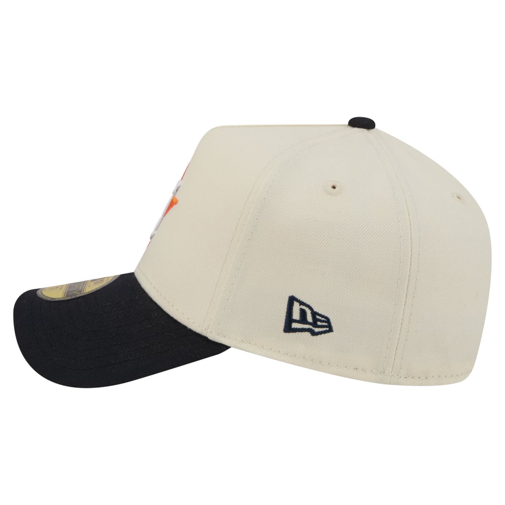  Houston Astros New Era Chrome A-Frame 59FORTY Fitted Hat - Cream
