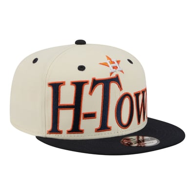 Houston Astros New Era Oversized Slogan 9FIFTY Snapback Hat - Cream