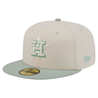 Houston Astros New Era Color Pack 59FIFTY Fitted Hat - Cream/Green
