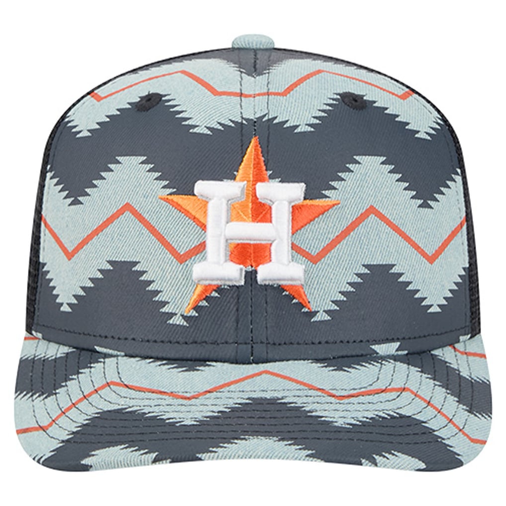 Houston Astros New Era Aztec Denim 9SEVENTY Adjustable Hat - Denim/Navy