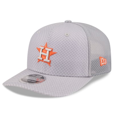  Houston Astros New Era 9SEVENTY Jock Adjustable Trucker Hat - Gray