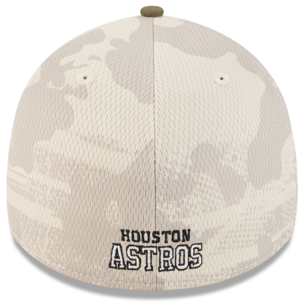 Houston Astros New Era 2025 Armed Forces Day 39THIRTY Flex Hat - Light Beige/Olive