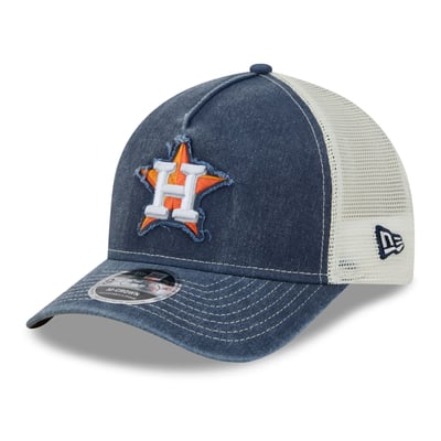  Houston Astros New Era Fan 9FORTY A-Frame Trucker Adjustable Hat - Navy