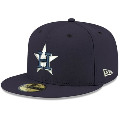 Houston Astros New Era White Logo 59FIFTY Fitted Hat - Navy 