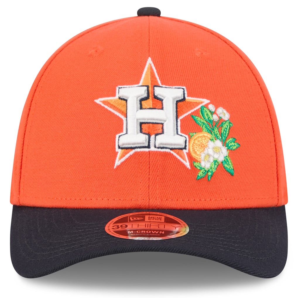  Houston Astros New Era 2026 Spring Training M-Crown 39THIRTY Flex Hat - Orange/Navy