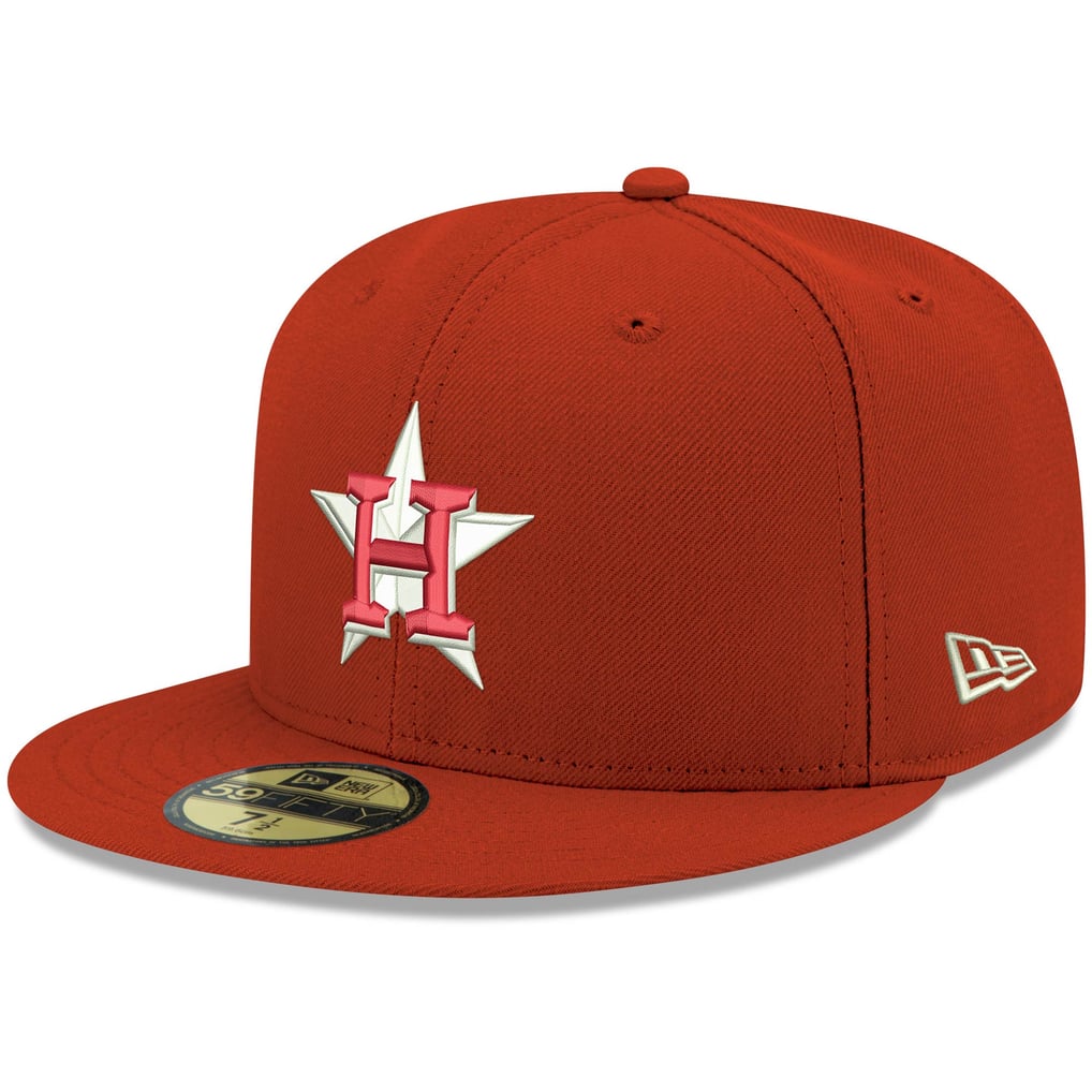 Houston Astros New Era White Logo 59FIFTY Fitted Hat - Red 