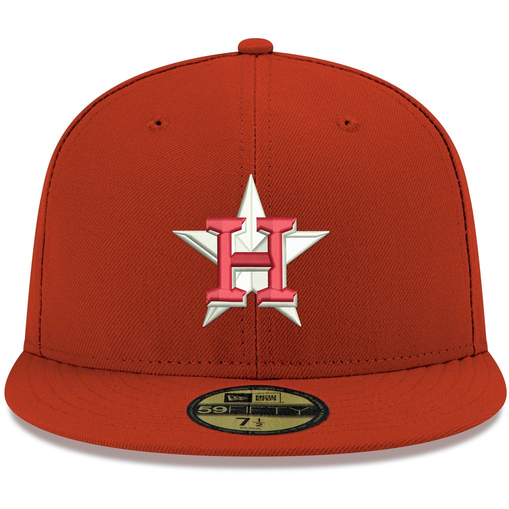 Houston Astros New Era White Logo 59FIFTY Fitted Hat - Red 