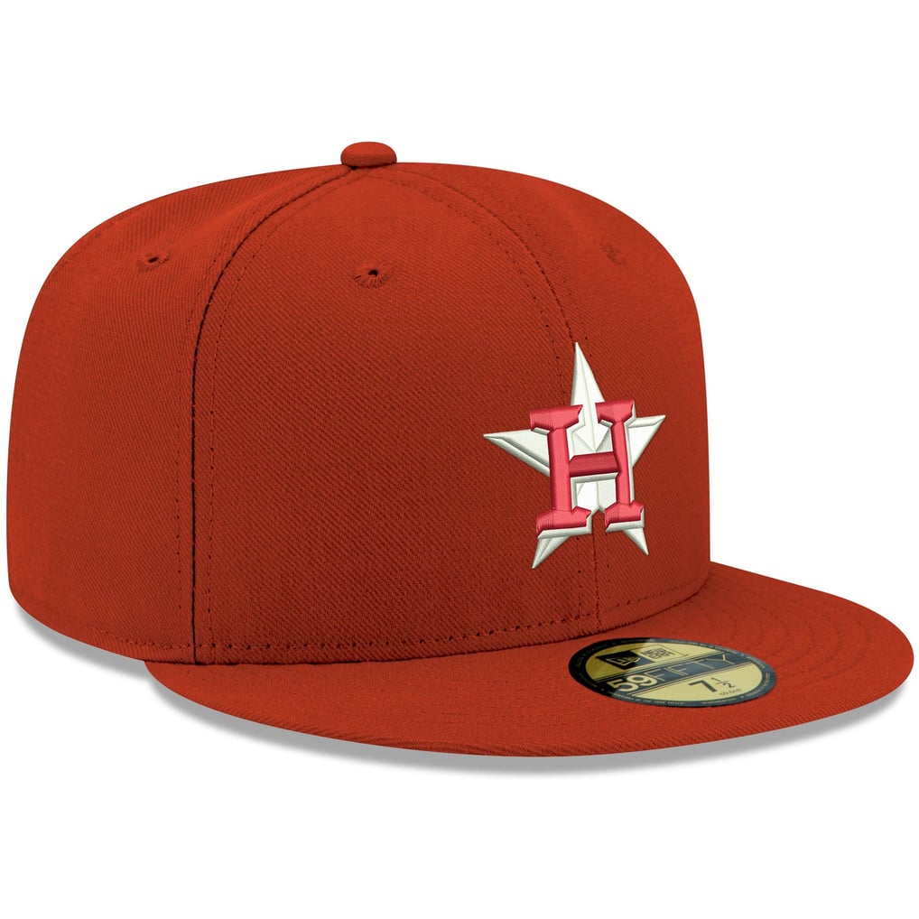Houston Astros New Era White Logo 59FIFTY Fitted Hat - Red 